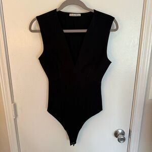 Abercrombie & Fitch Black V-Neck Bodysuit